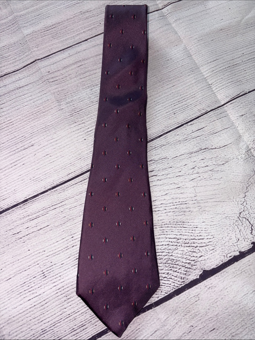 Arnold Palmer “Arnie” Vintage Arnie 100% Silk Imported from Italy Purple Tie